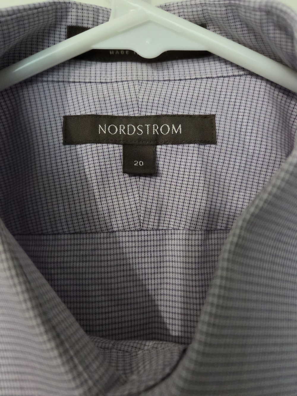 Nordstrom Men's Lavender Micro-Check Dress Shirt